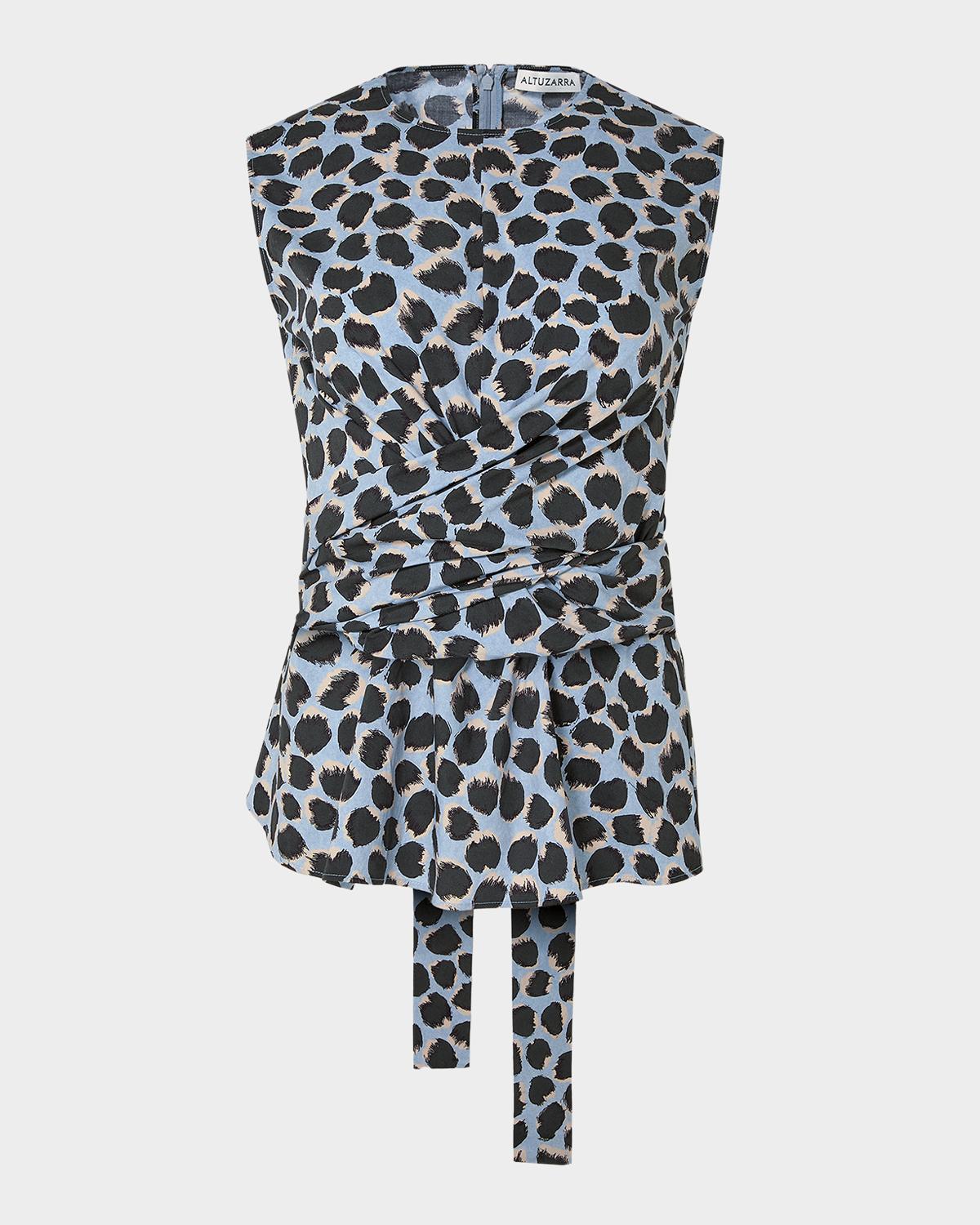 Altuzarra Tizzy Sleeveless Gathered Top