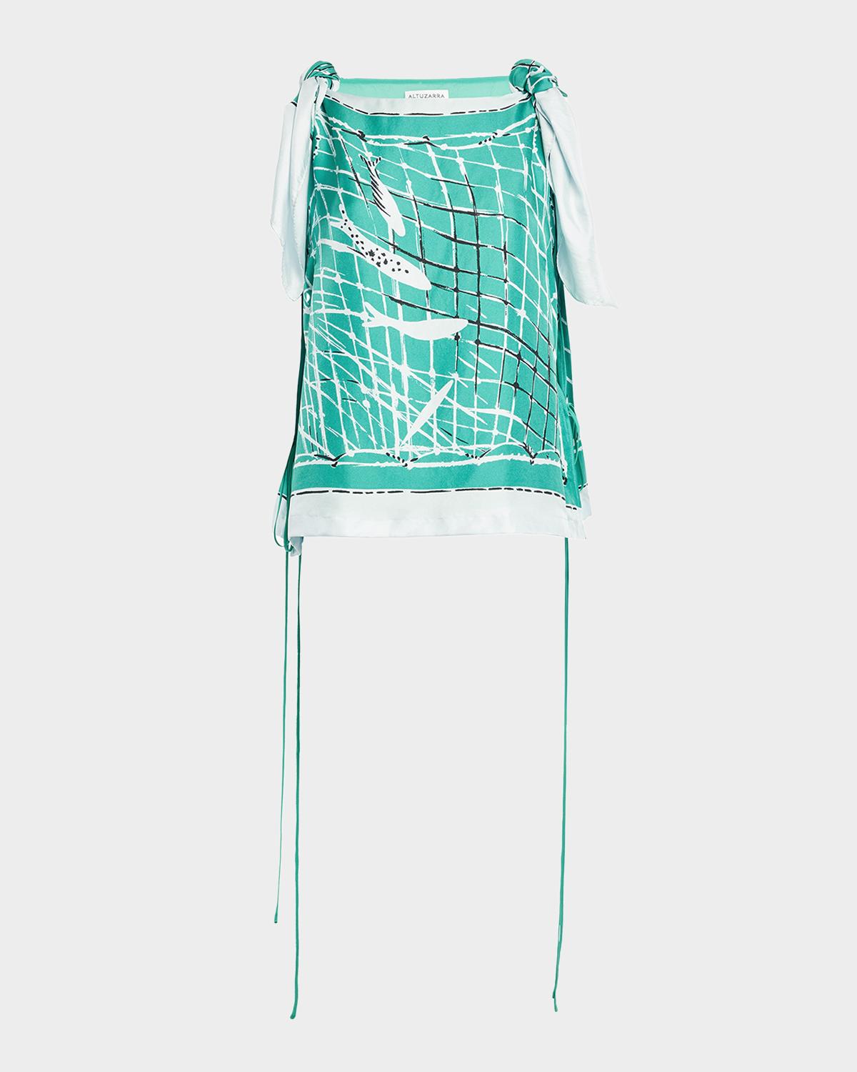Altuzarra Siggi Sleeveless Side-Tie Silk Top