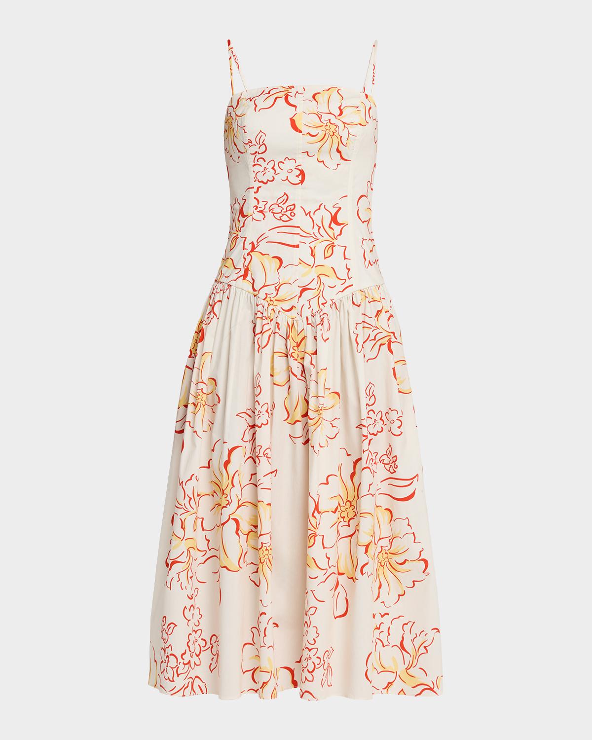 MISA Los Angeles Kerry Drop-Waist Midi Dress