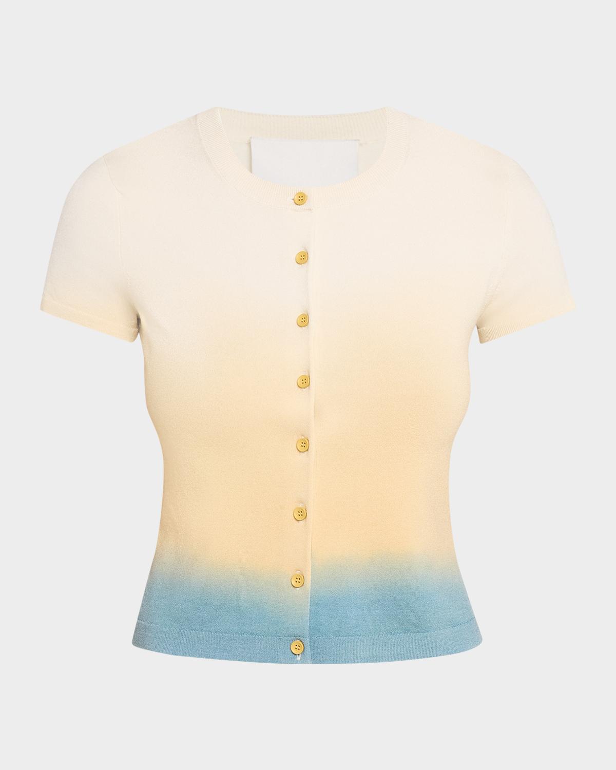 3.1 Phillip Lim Short-Sleeve Ombré Cardigan