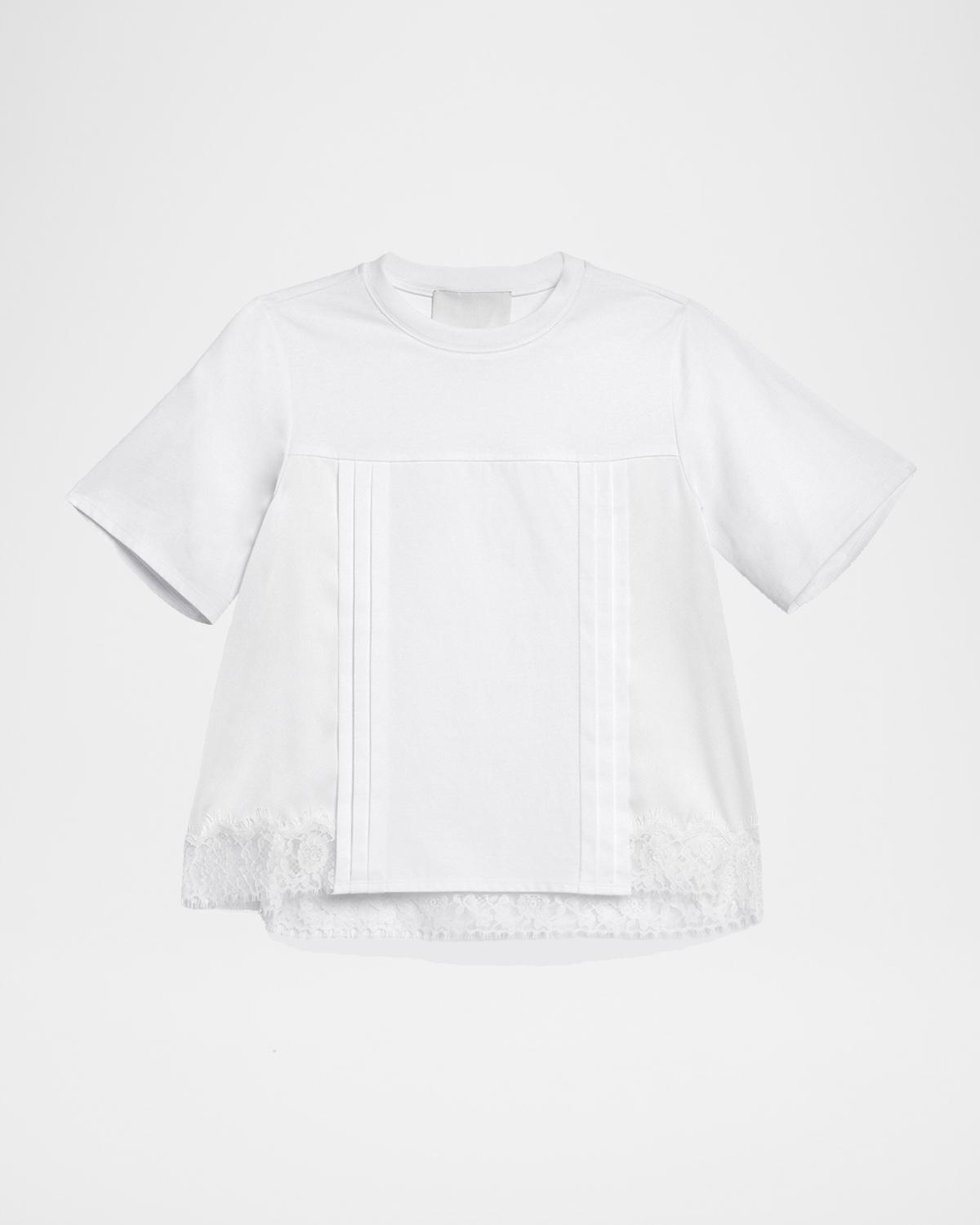 3.1 Phillip Lim Satin Lace Flounce Top