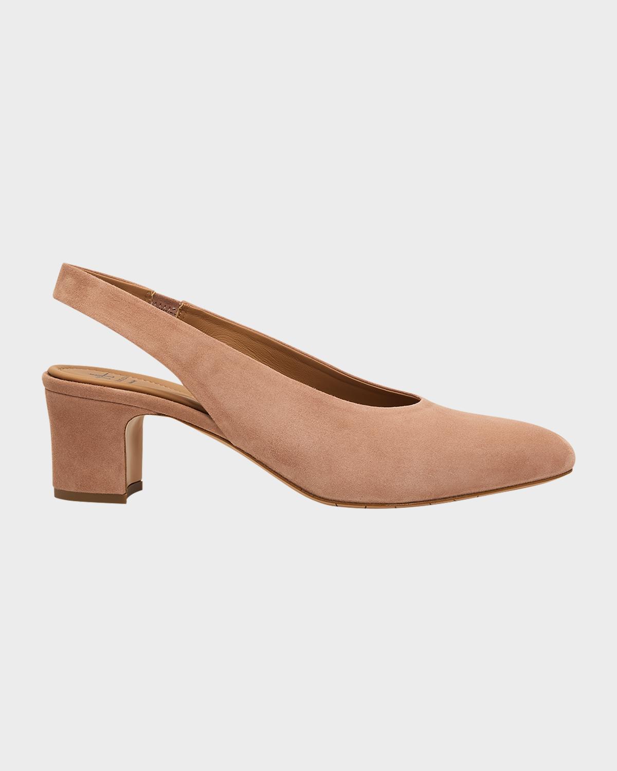 Aquatalia 50mm Trevi Suede Slingback Pumps
