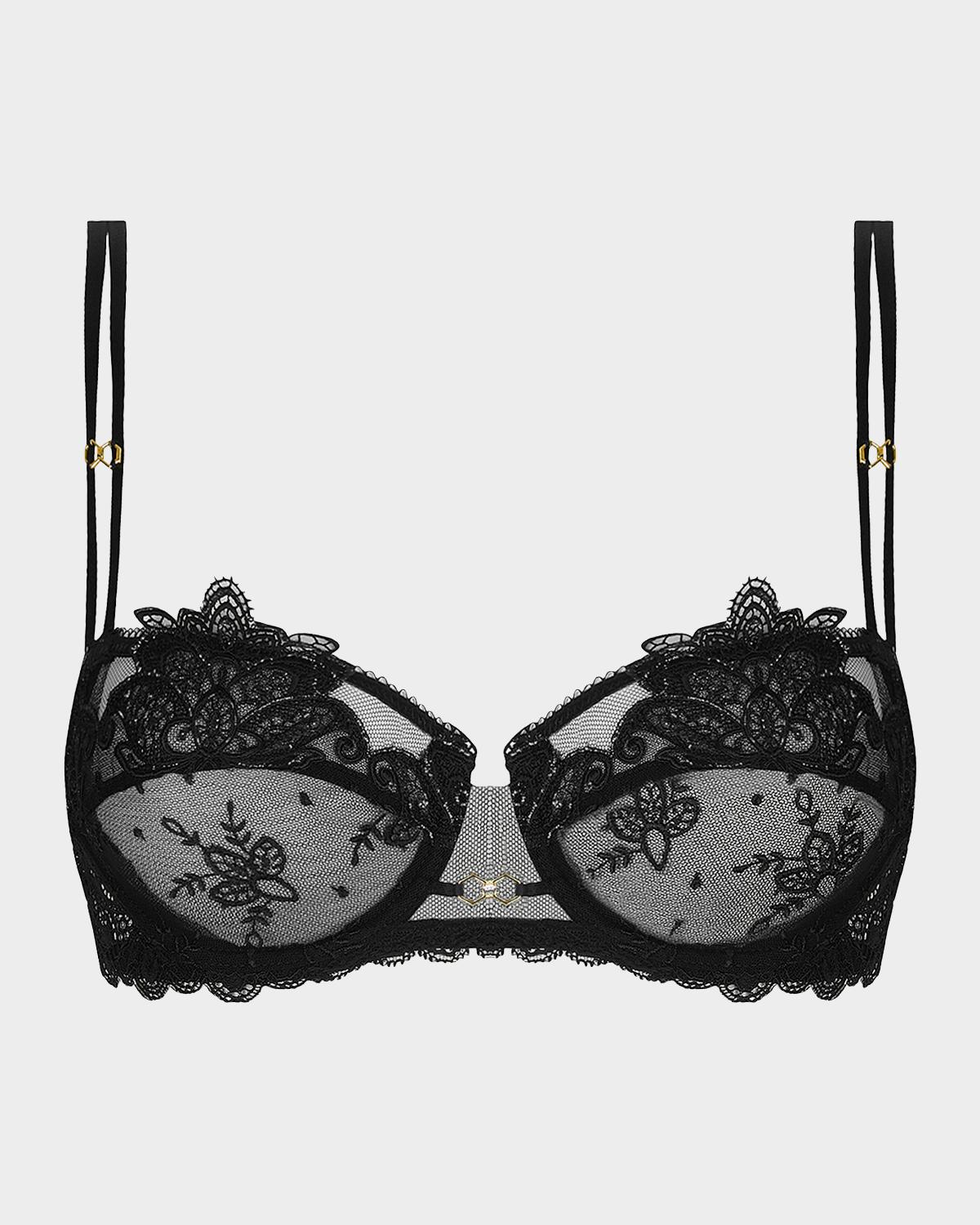 Lise Charmel Diva Glamour Lace-Trim Tulle Demi Bra