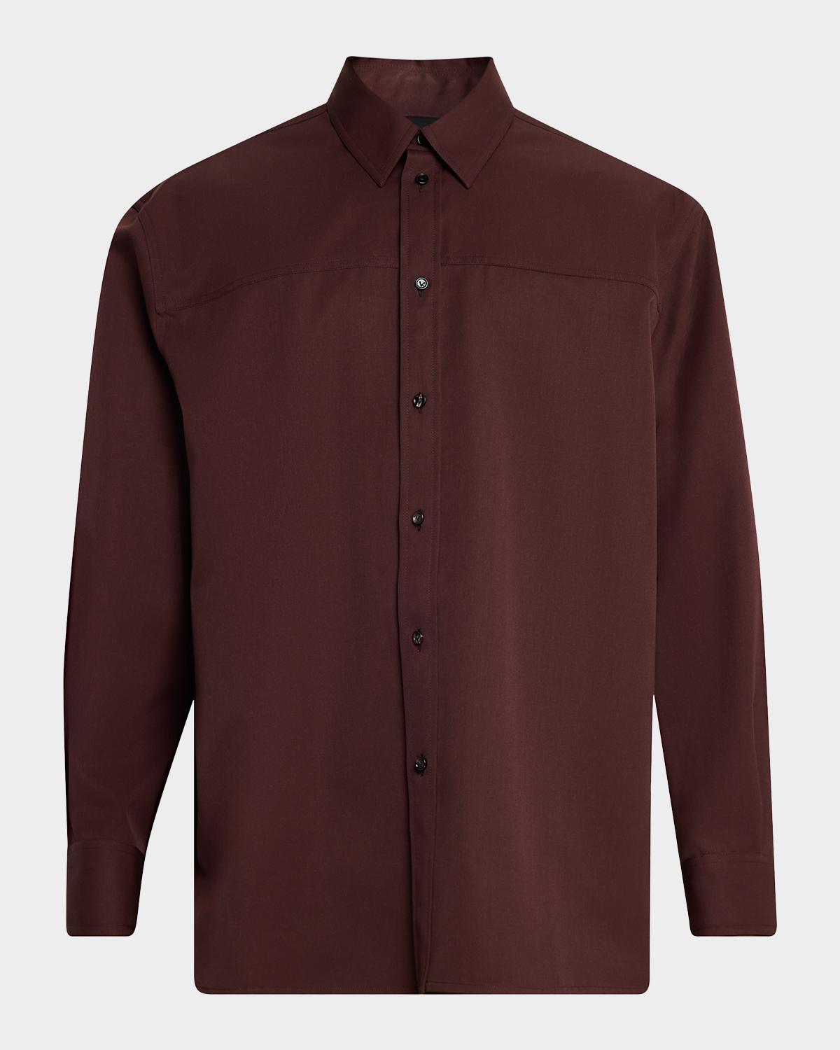 Bottega Veneta Men's Long-Sleeve Wool Shirt