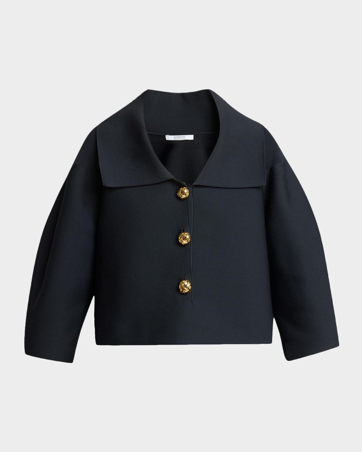 Givenchy Cocoon Button-Down Crop Jacket