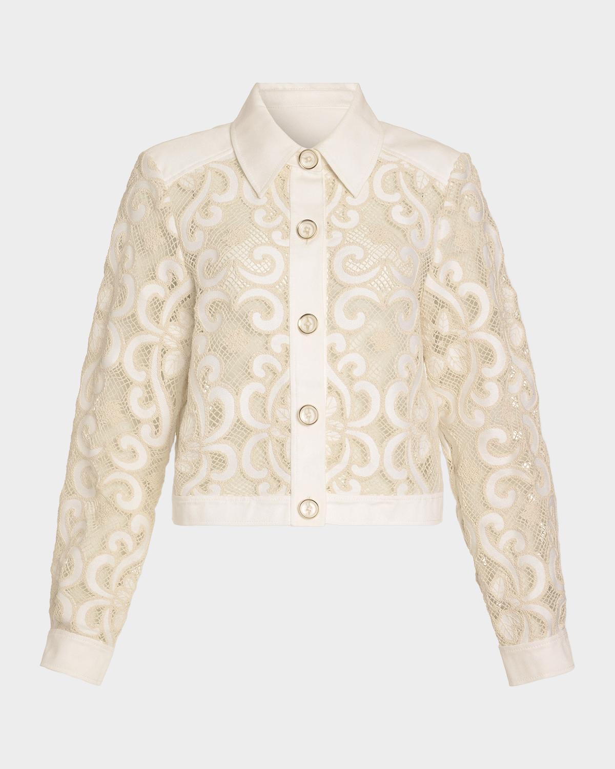 Ramy Brook Sapphire Embroidered Jacket