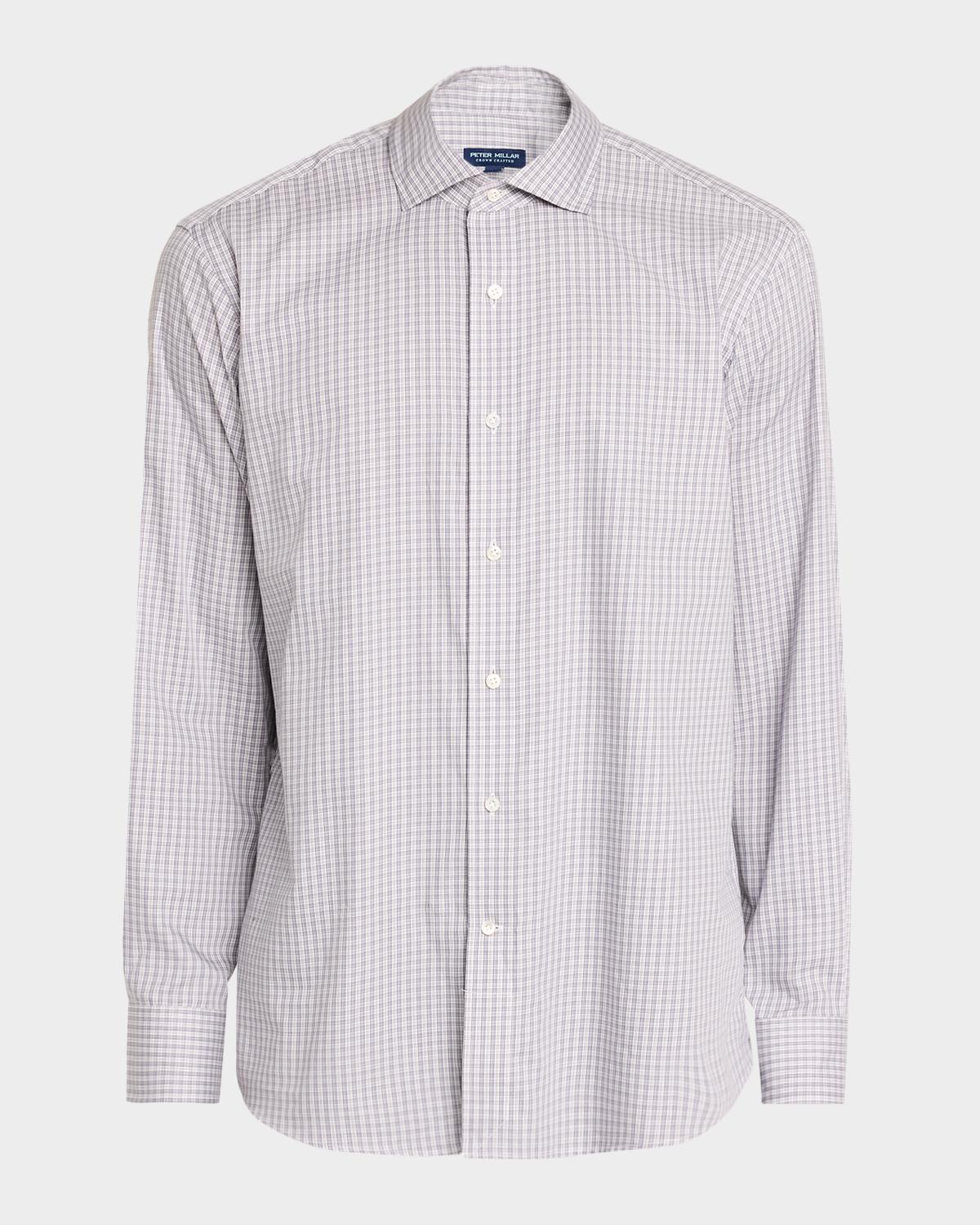 Peter Millar Men's Crown Crafted Micro-Plaid Cotton Sport Shirt