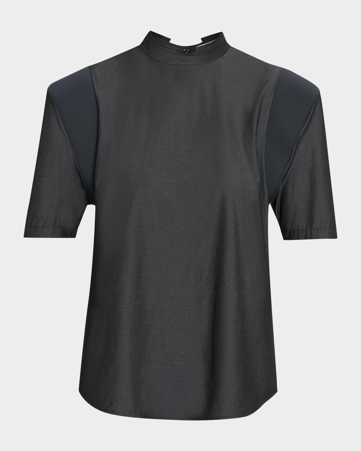 Issey Miyake Mute Exaggerated-Shoulder Top