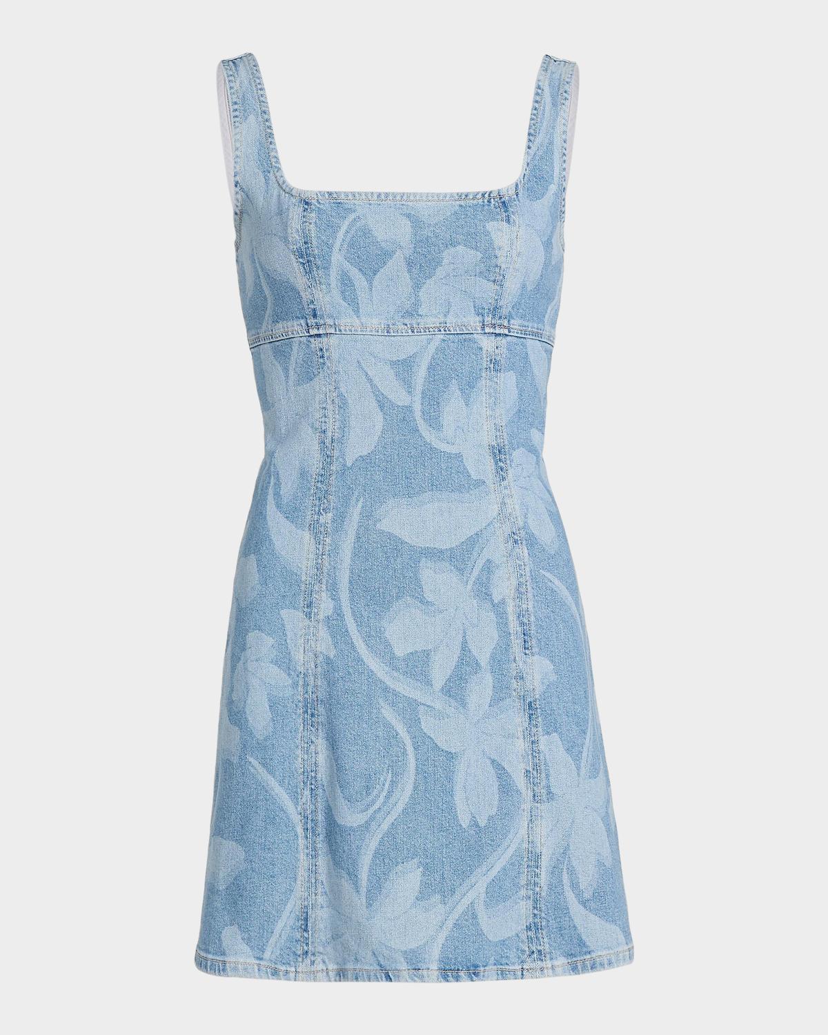 Rails Altadena Floral Cotton Denim Sheath Mini Dress