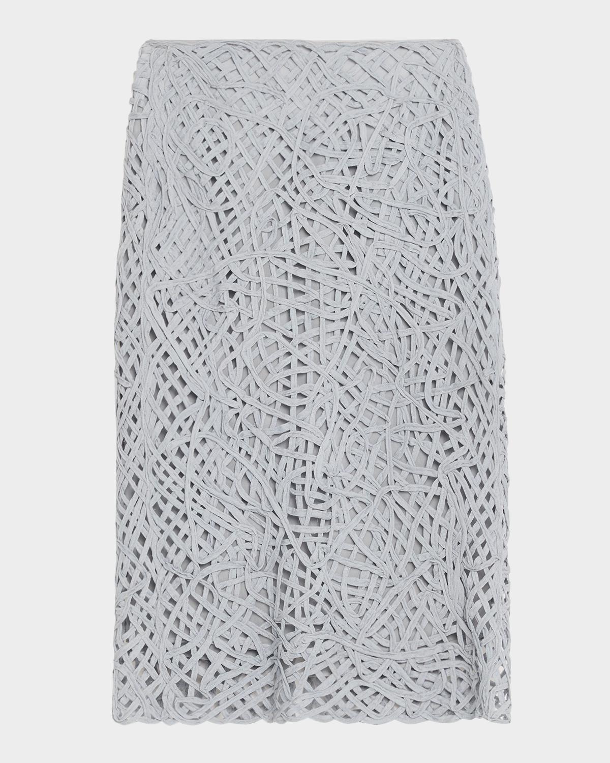 Diotima Marseille Openwork Knit Midi Skirt