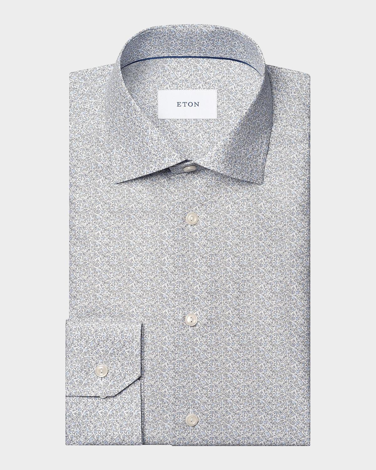 Eton Men's Floral Contemporary-Fit Twill Shirt
