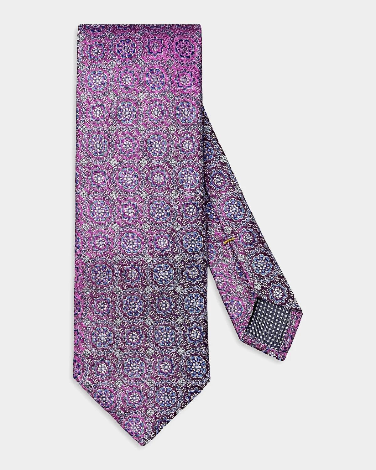Eton Men's Micro Geometric Silk Tie