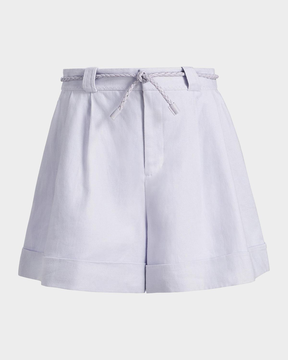 Zimmermann Luna Linen High-Rise Shorts