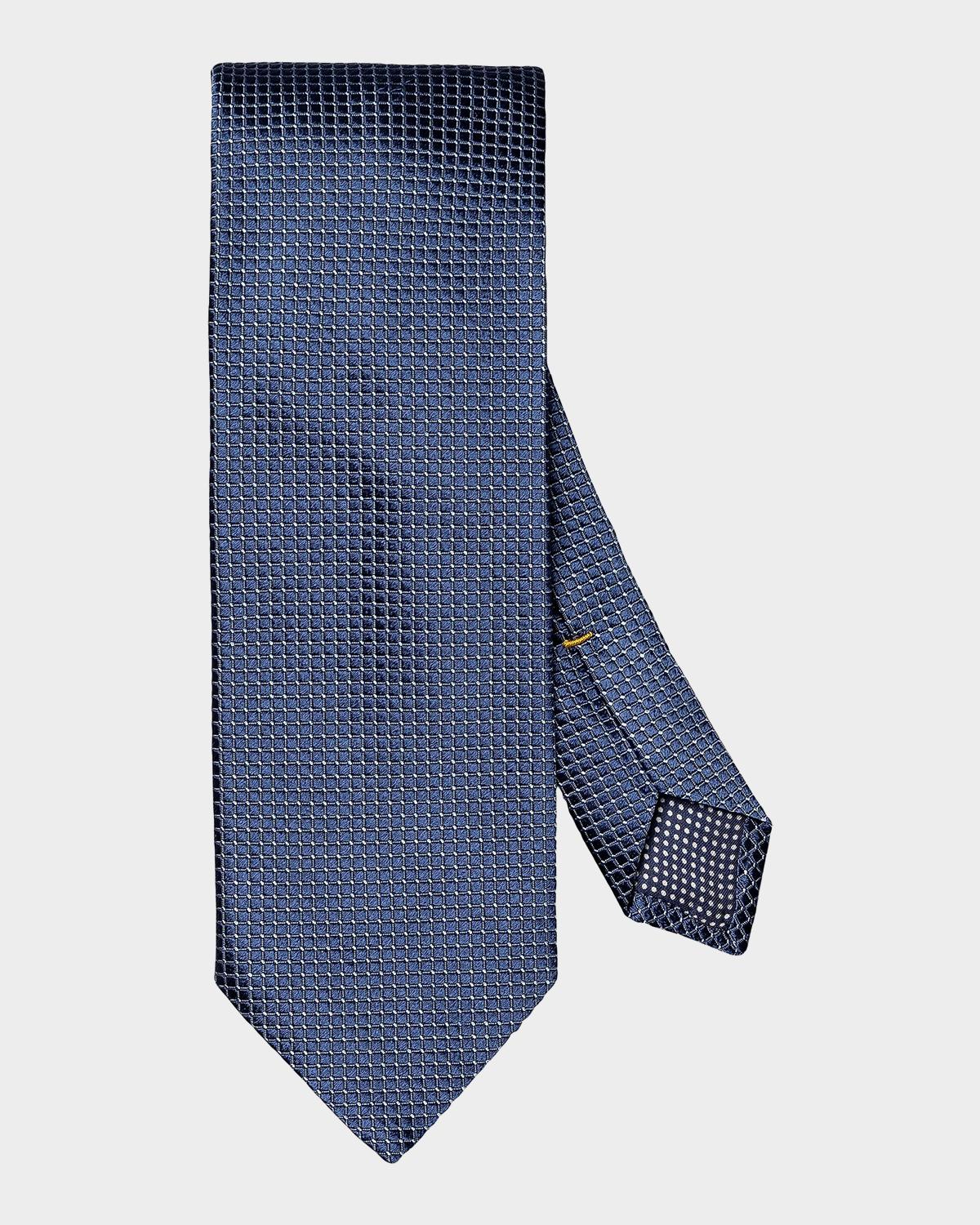 Eton Men's Geometric Satin Silk Tie