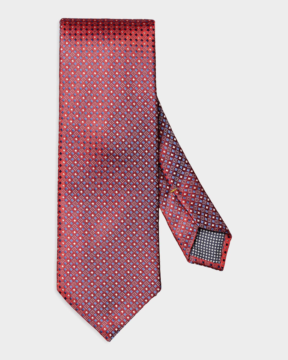Eton Men's Micro-Geometric Silk Tie