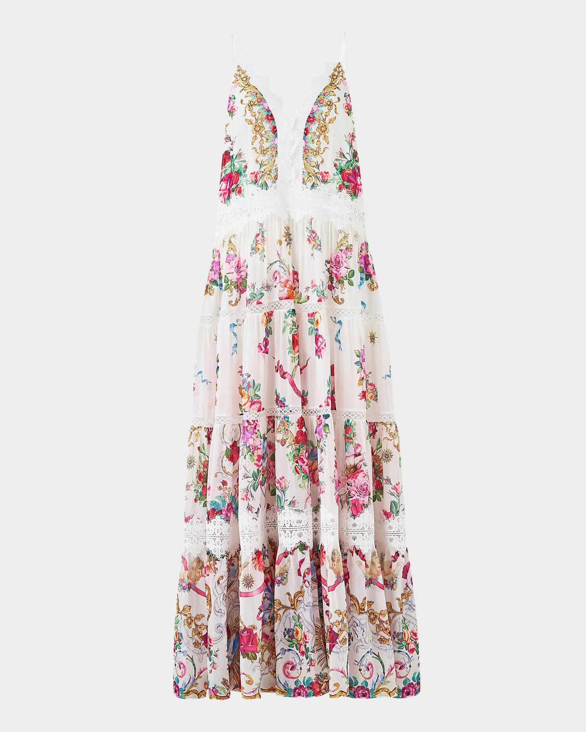 Camilla Torero Libertine Tiered Cotton-Silk Maxi Dress