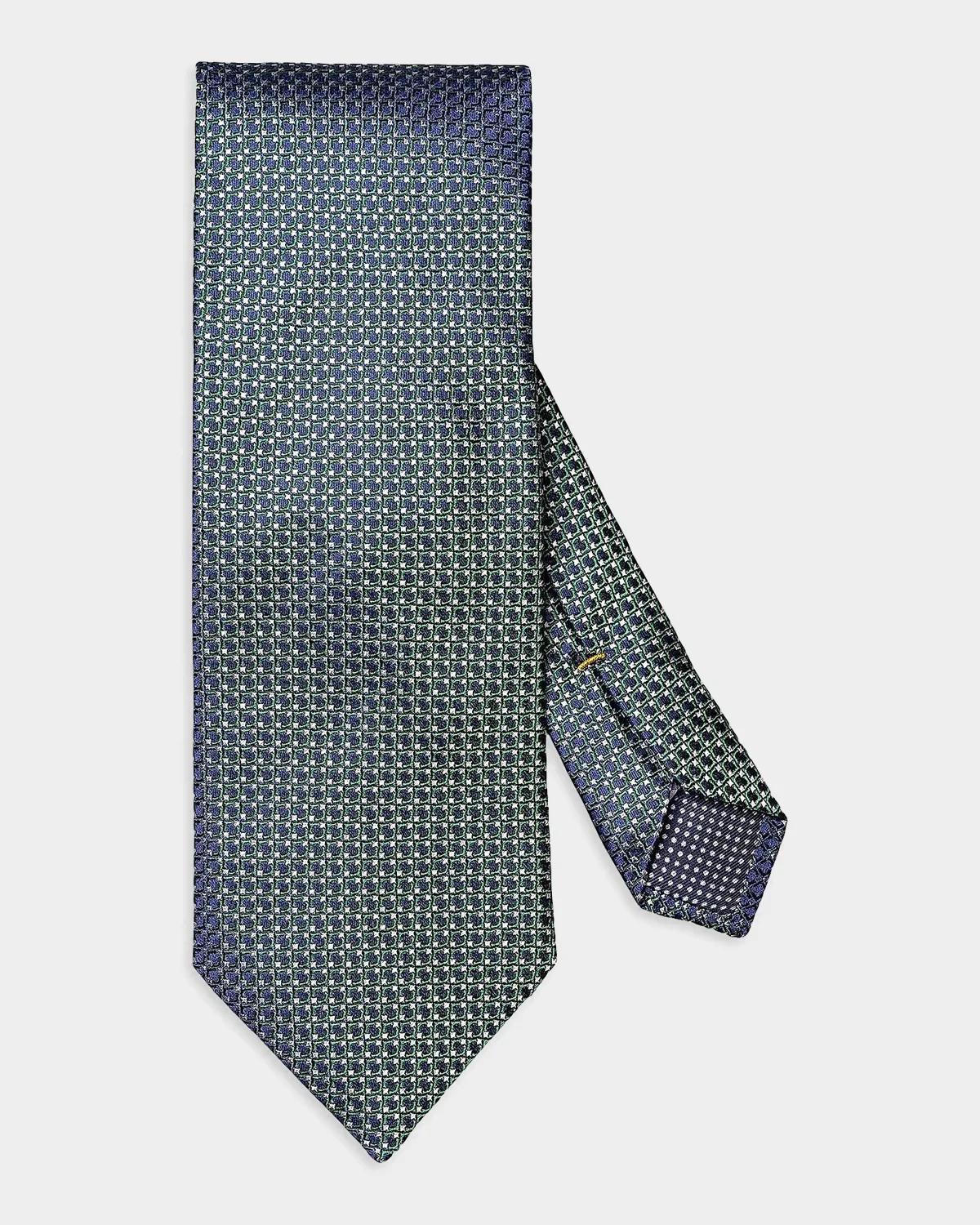 Eton Men's Geometric Jacquard Silk Tie