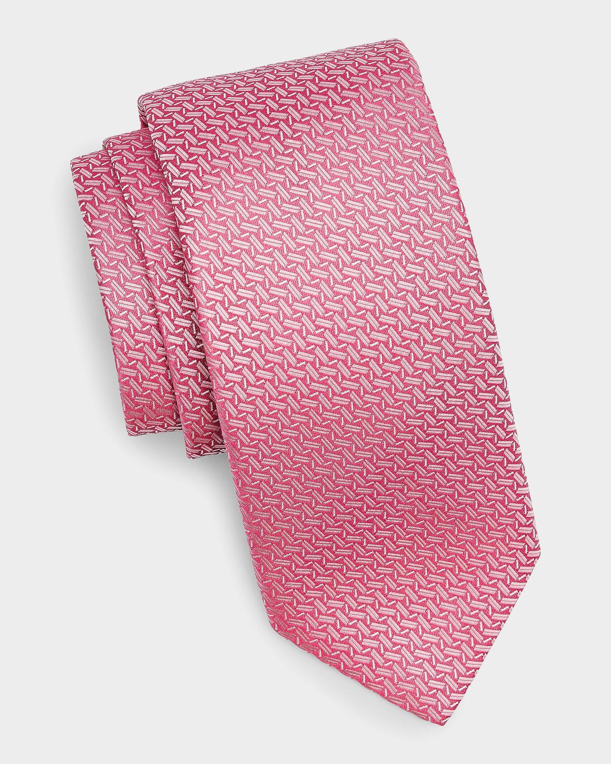 Canali Men's Zigzag Woven Silk Tie