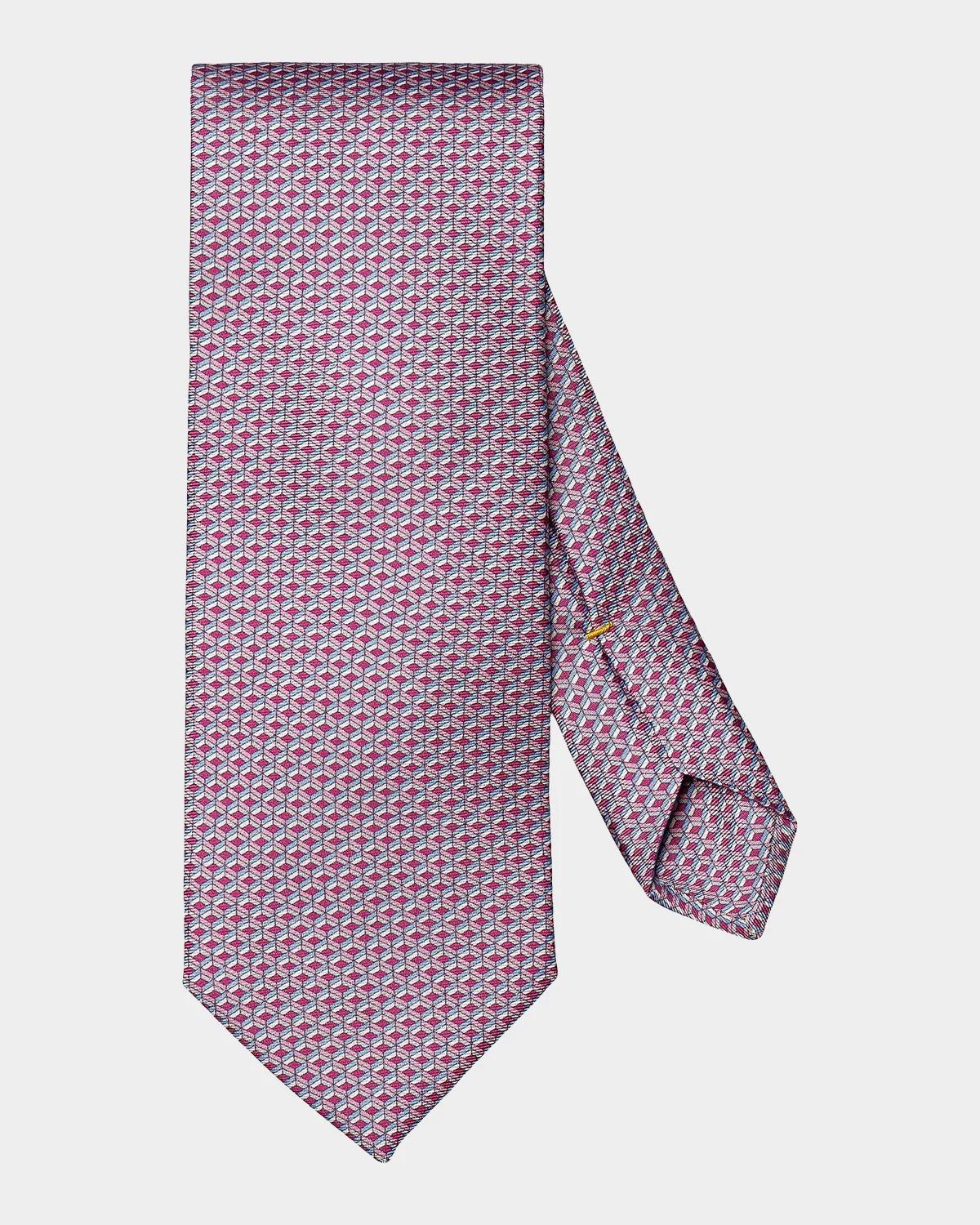Eton Men's Geometric-Print Silk Tie