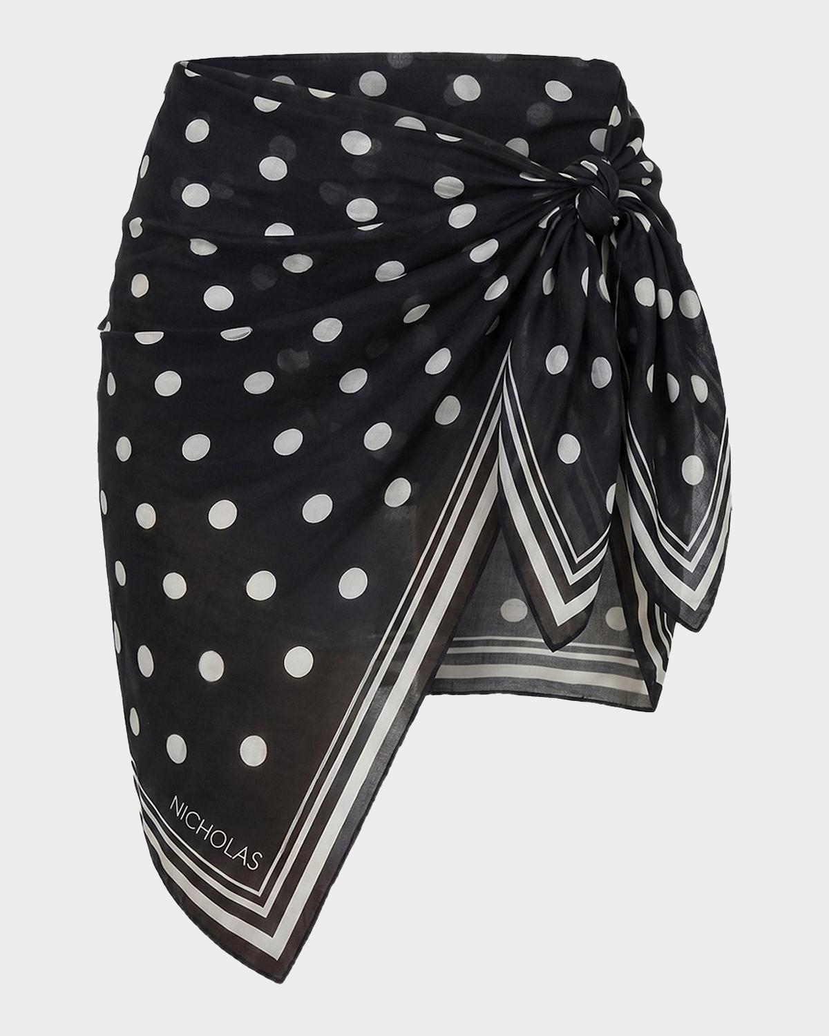 n/nicholas Ursa Polka Dot Georgette Mini Sarong