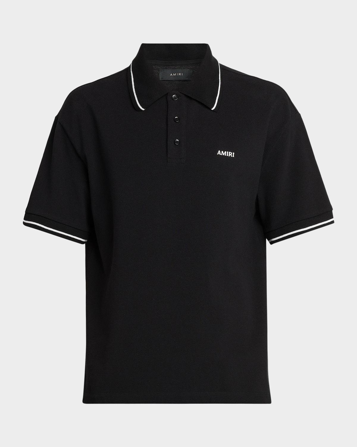 Amiri Logo Cotton Polo Shirt