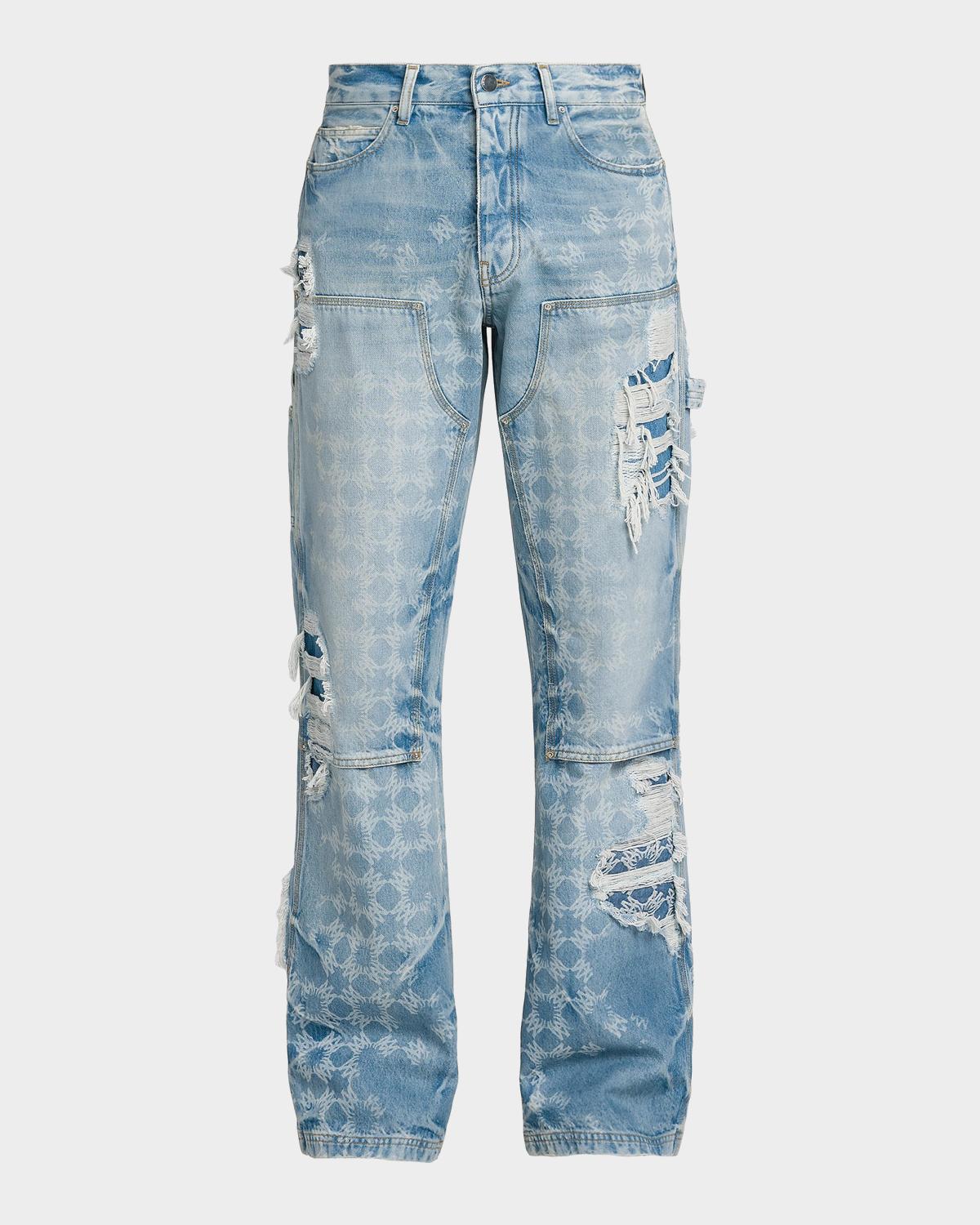 Amiri Bleach Bandana Carpenter Jeans