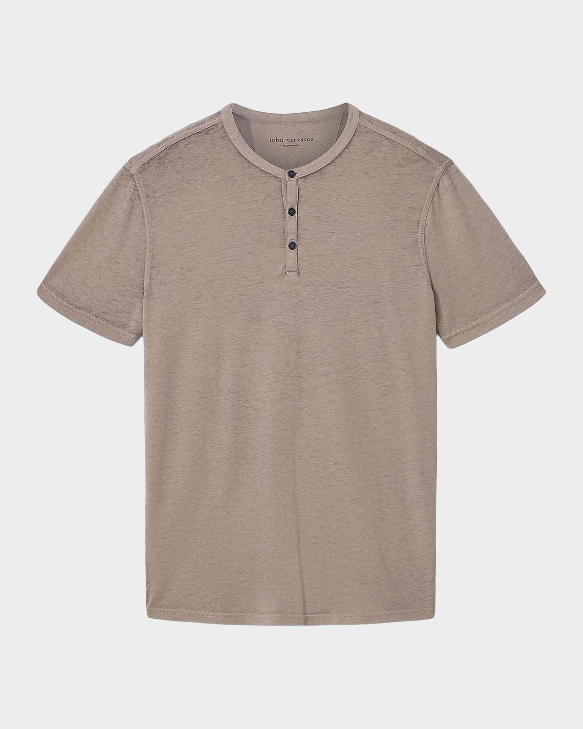 John Varvatos Men's Duke Short-Sleeve Henley
