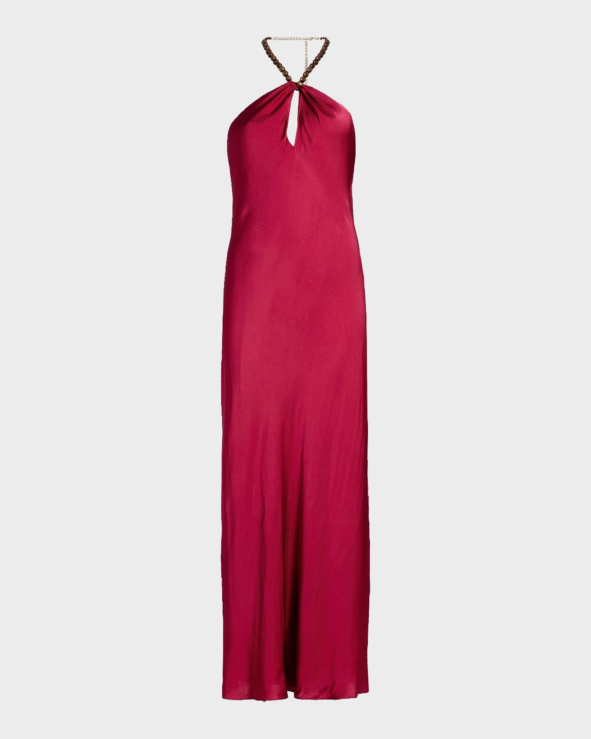 Cami NYC Giulia Beaded Halter Maxi Dress