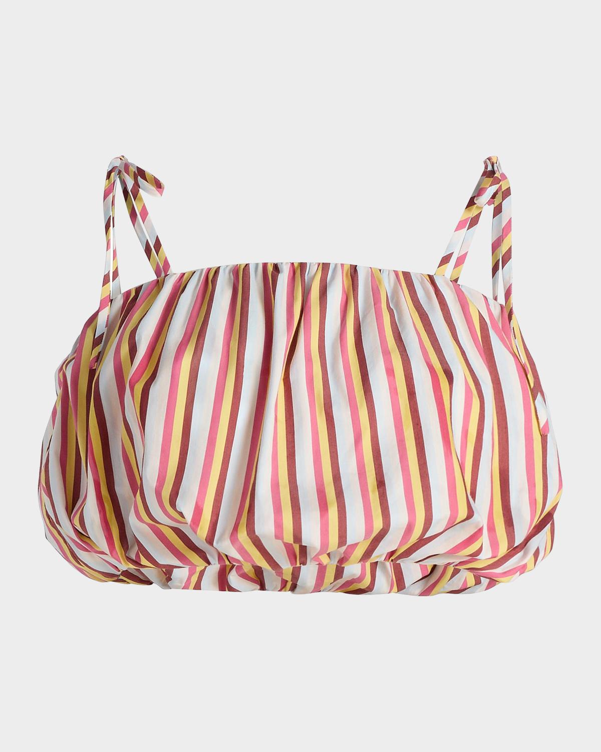 Solid and Striped The Ivy Striped Bubble Crop Top