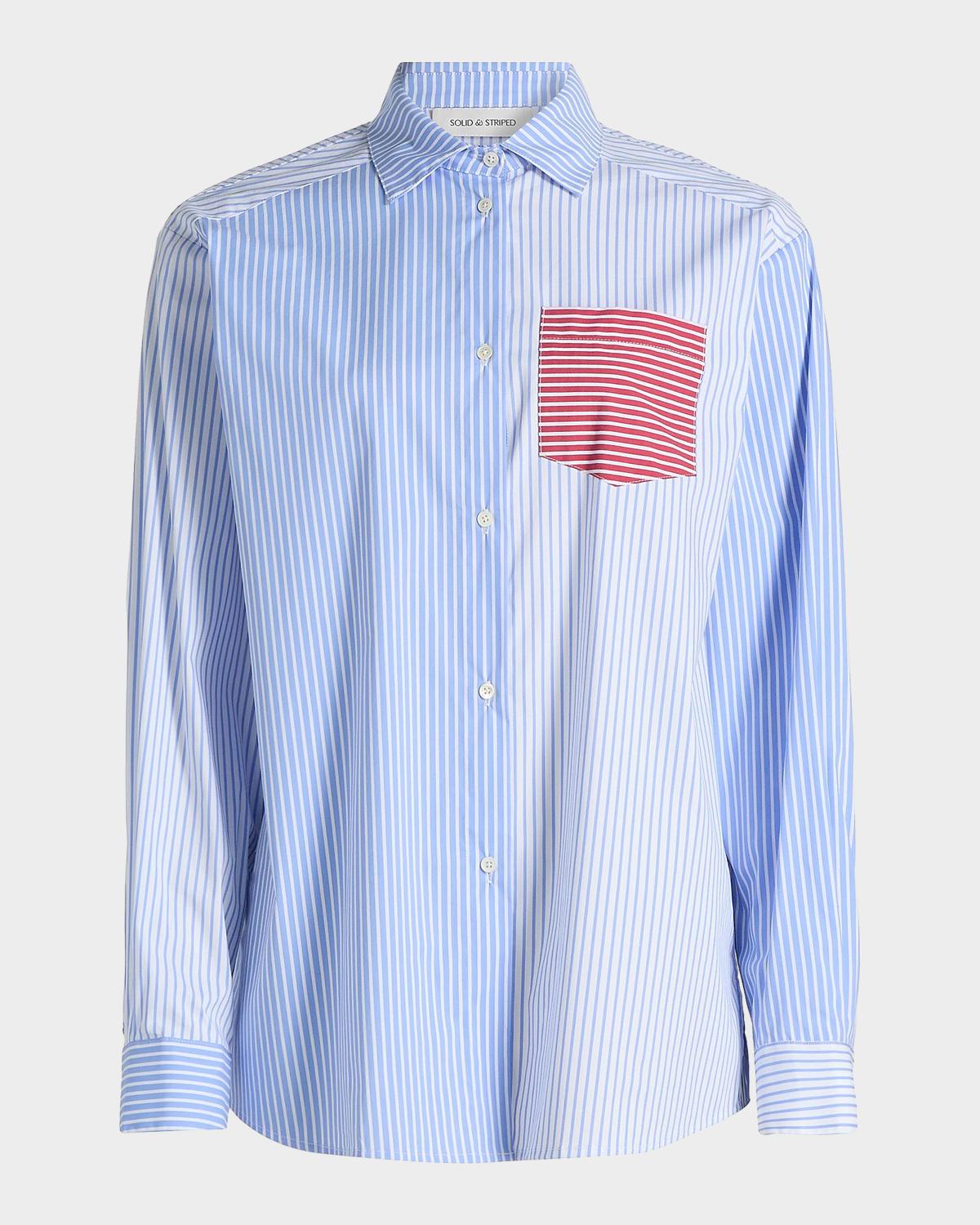 Solid and Striped The Avril Stripe Button-Front Shirt