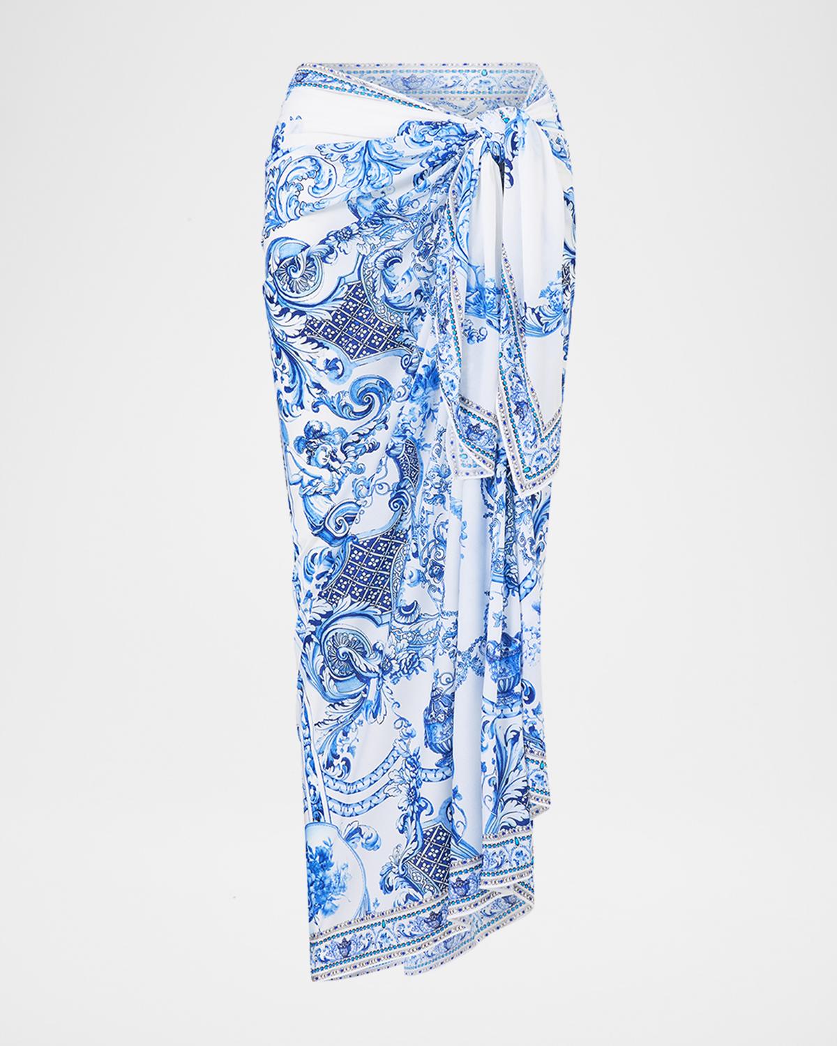 Camilla Ceramic Panoramic Multiwear Long Sarong Coverup