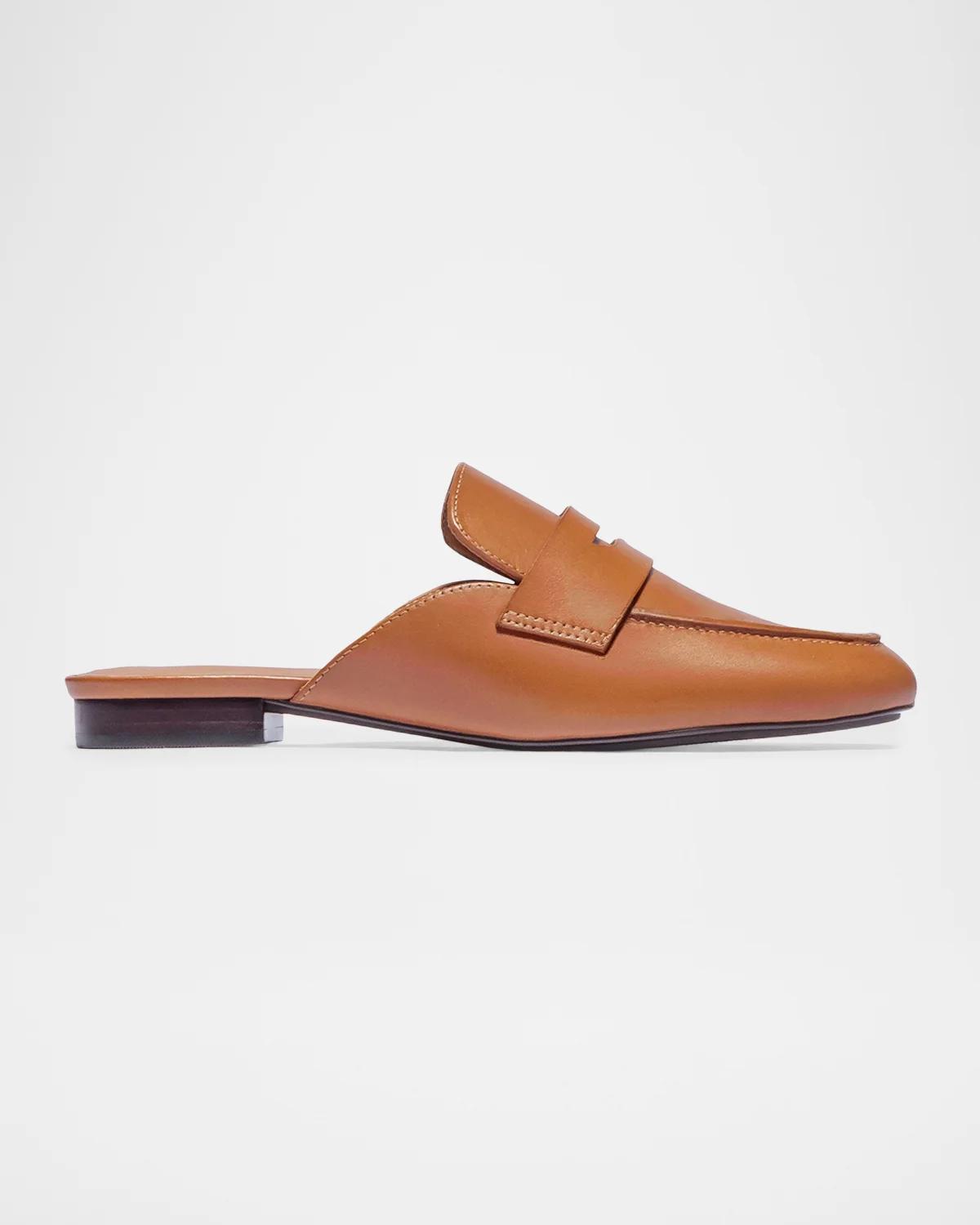 Bernardo Balda Suede Loafer Mules In Luggage