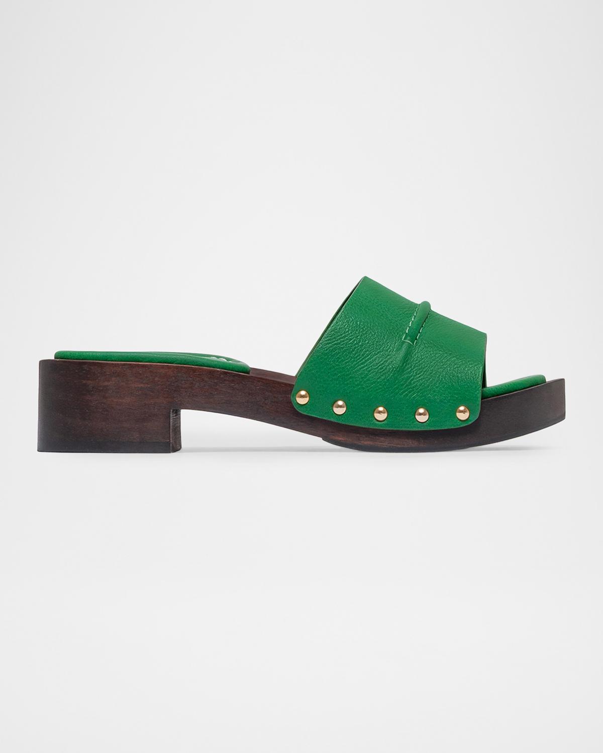 Bernardo Blyde Leather Clog Mule Sandals