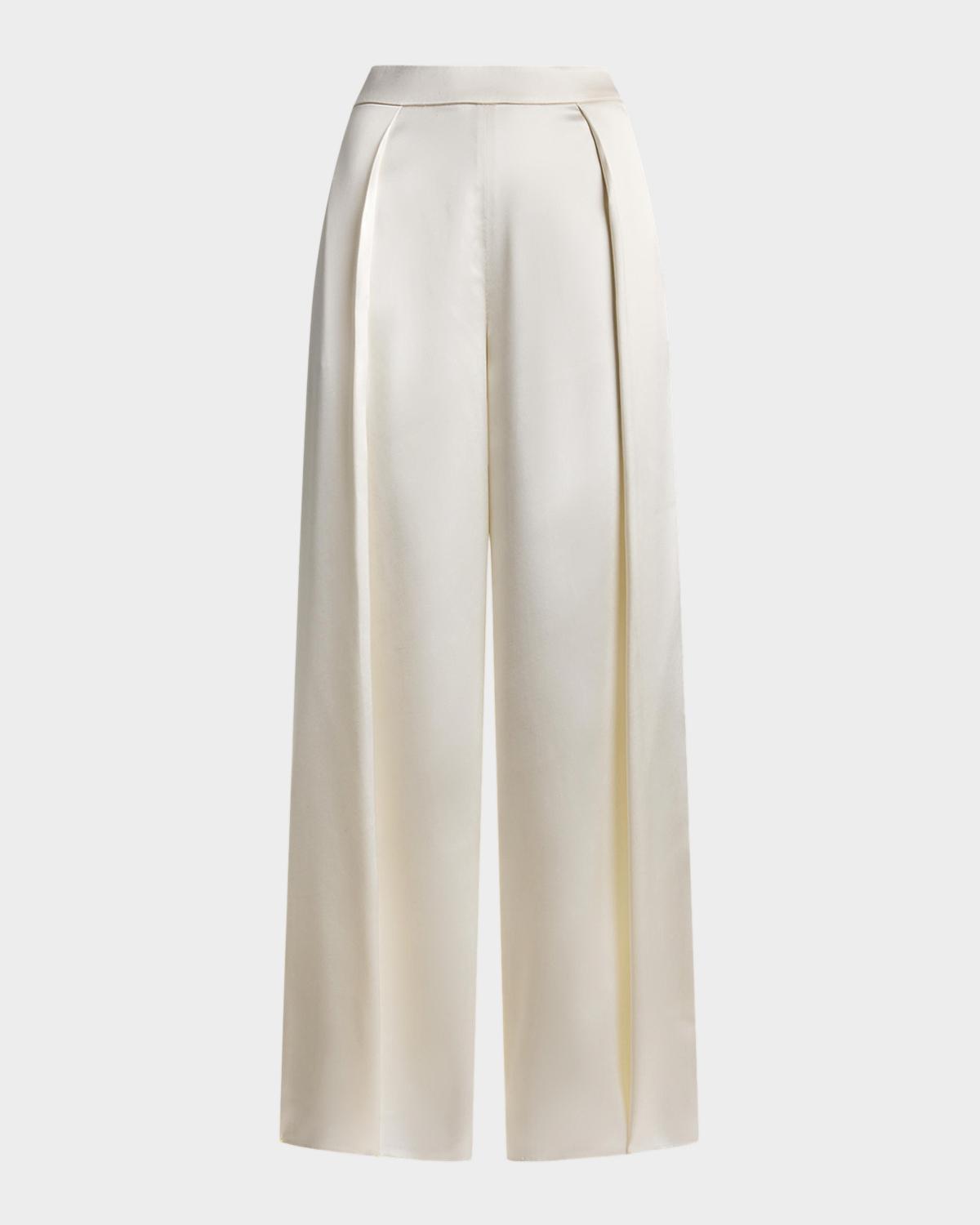 Ralph Lauren Collection Masina Satin Wide-Leg Pants