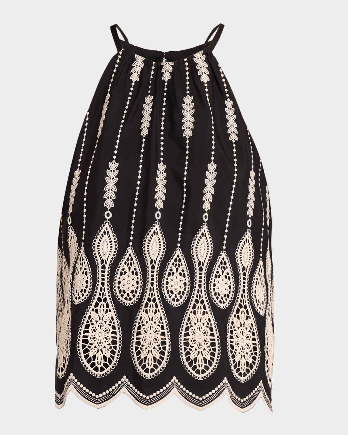 Ramy Brook Selina Embroidered Tank Top