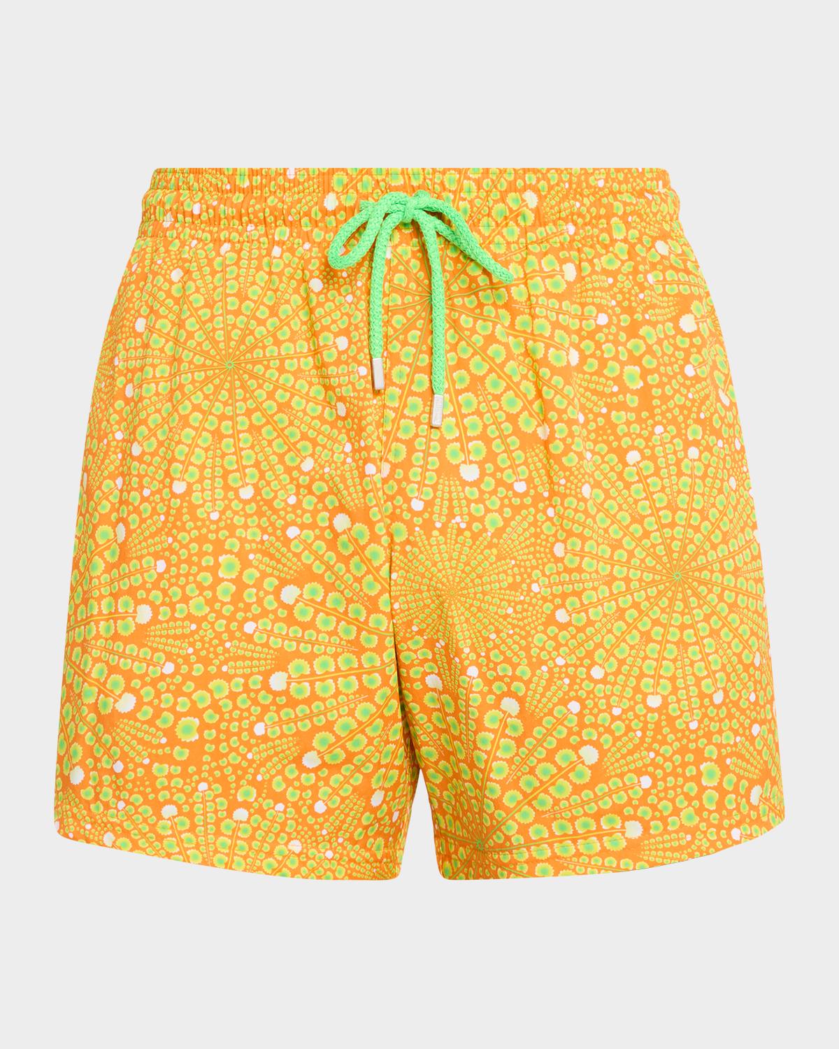 Vilebrequin Men's Mosaic Urchin Stretch Nylon Swim Trunks