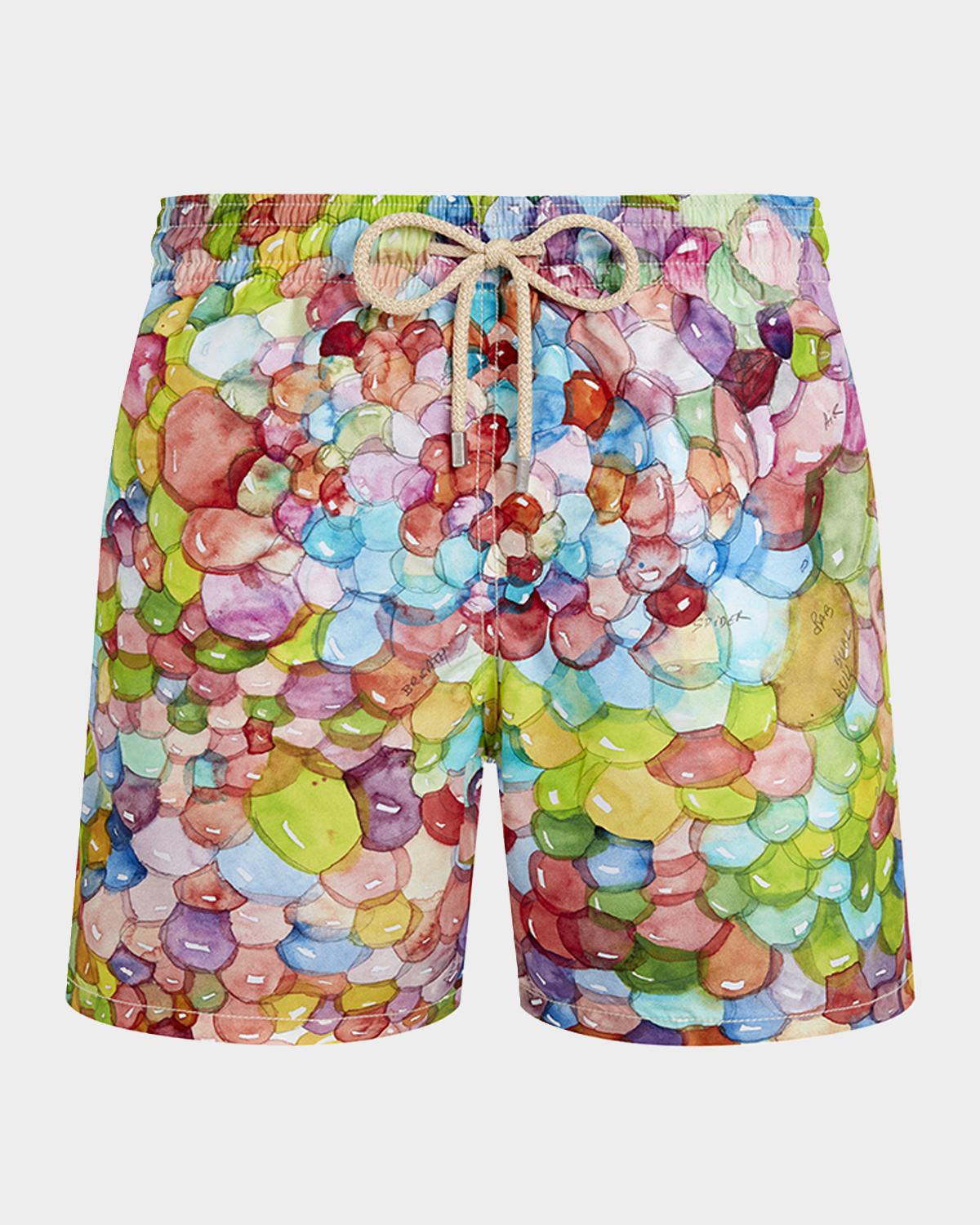 Vilebrequin x Fabrice Hyber Men's Multi-Bubbles Swim Shorts