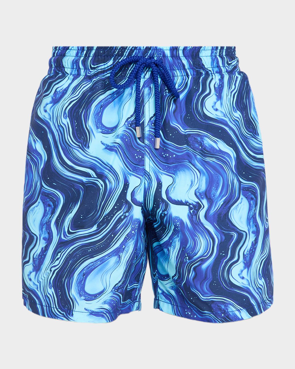 Vilebrequin Men's Marbled Nylon Swim Trunks