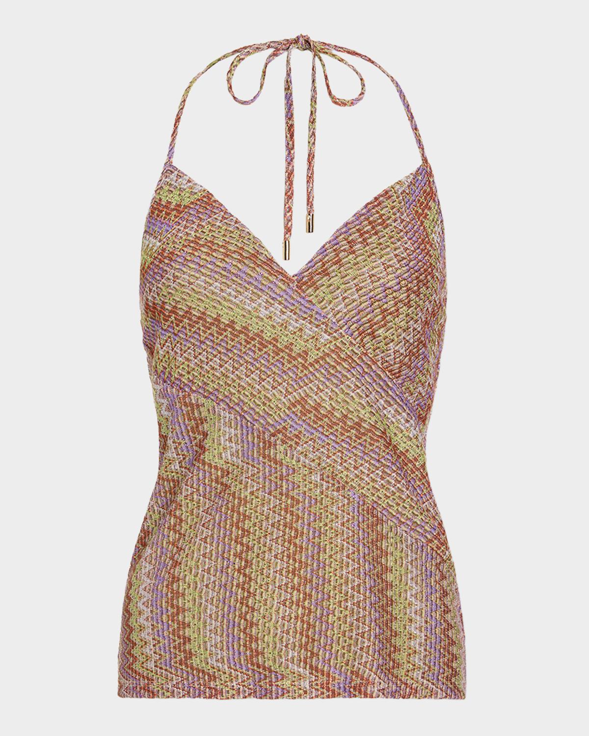 Ramy Brook Mallie Metallic Halter Top