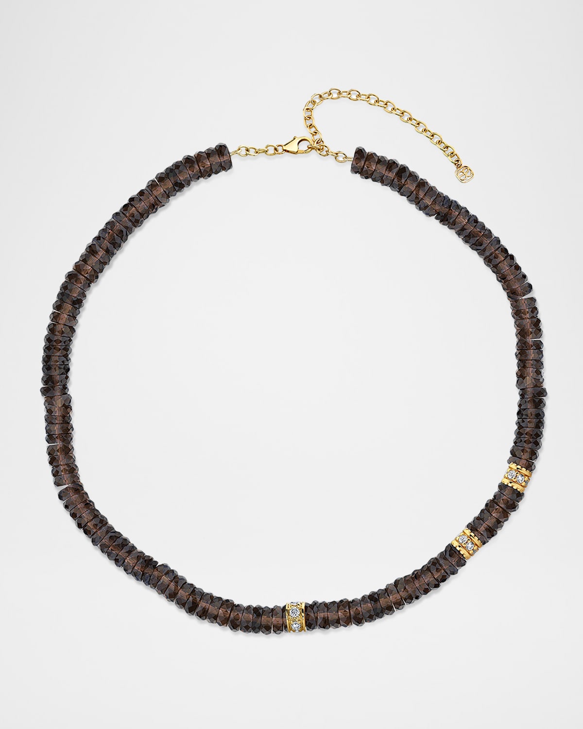 Sydney Evan 14K Diamond Multi Rondelle on Topaz Necklace