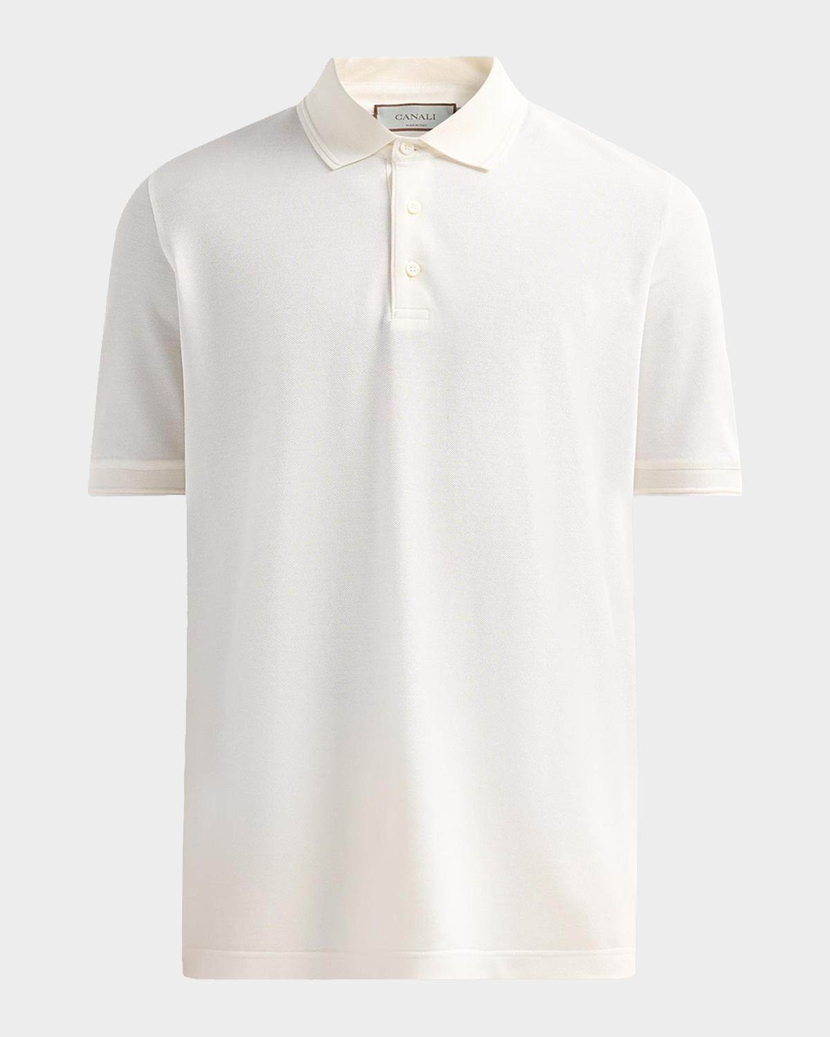 Canali Men's Cotton Piqué Polo Shirt