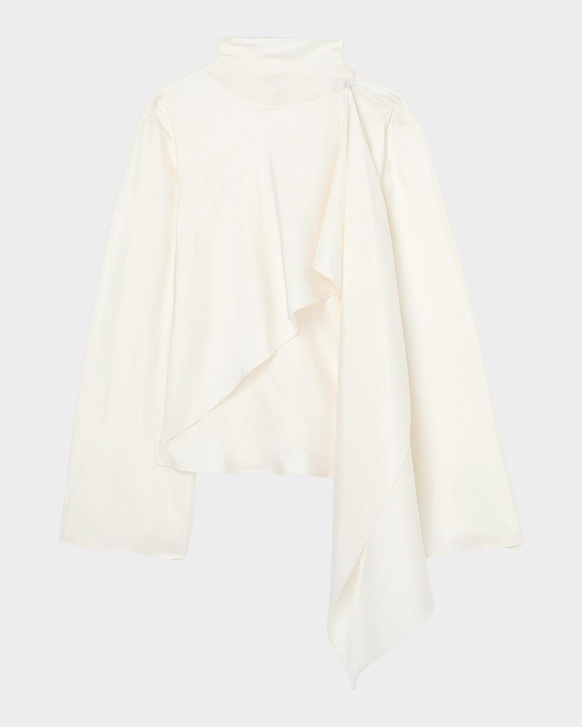 Róhe Foulard Drape Silk Top