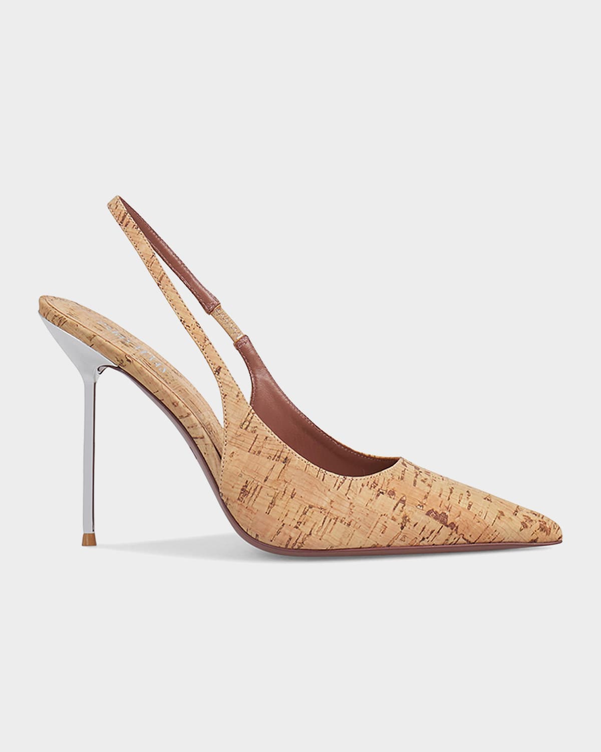 Paris Texas 105mm Lidia Cork Slingback Pumps