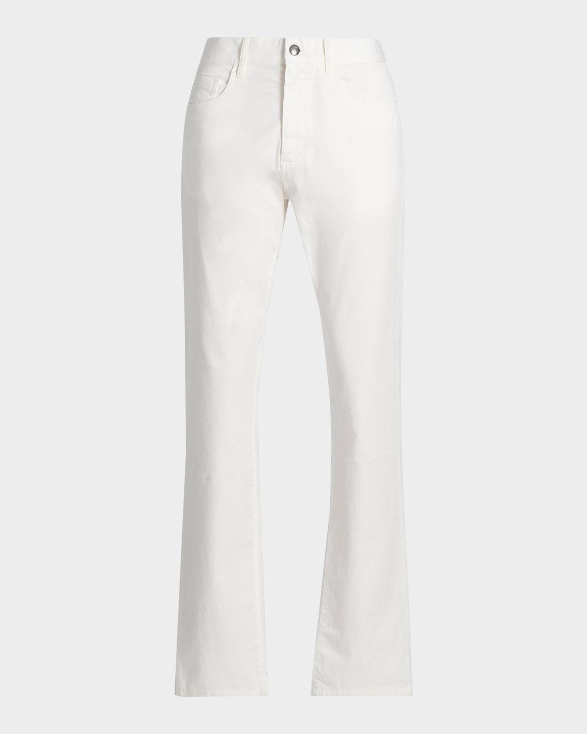 Canali Men's Cotton Straight Leg Five-Pocket Pants