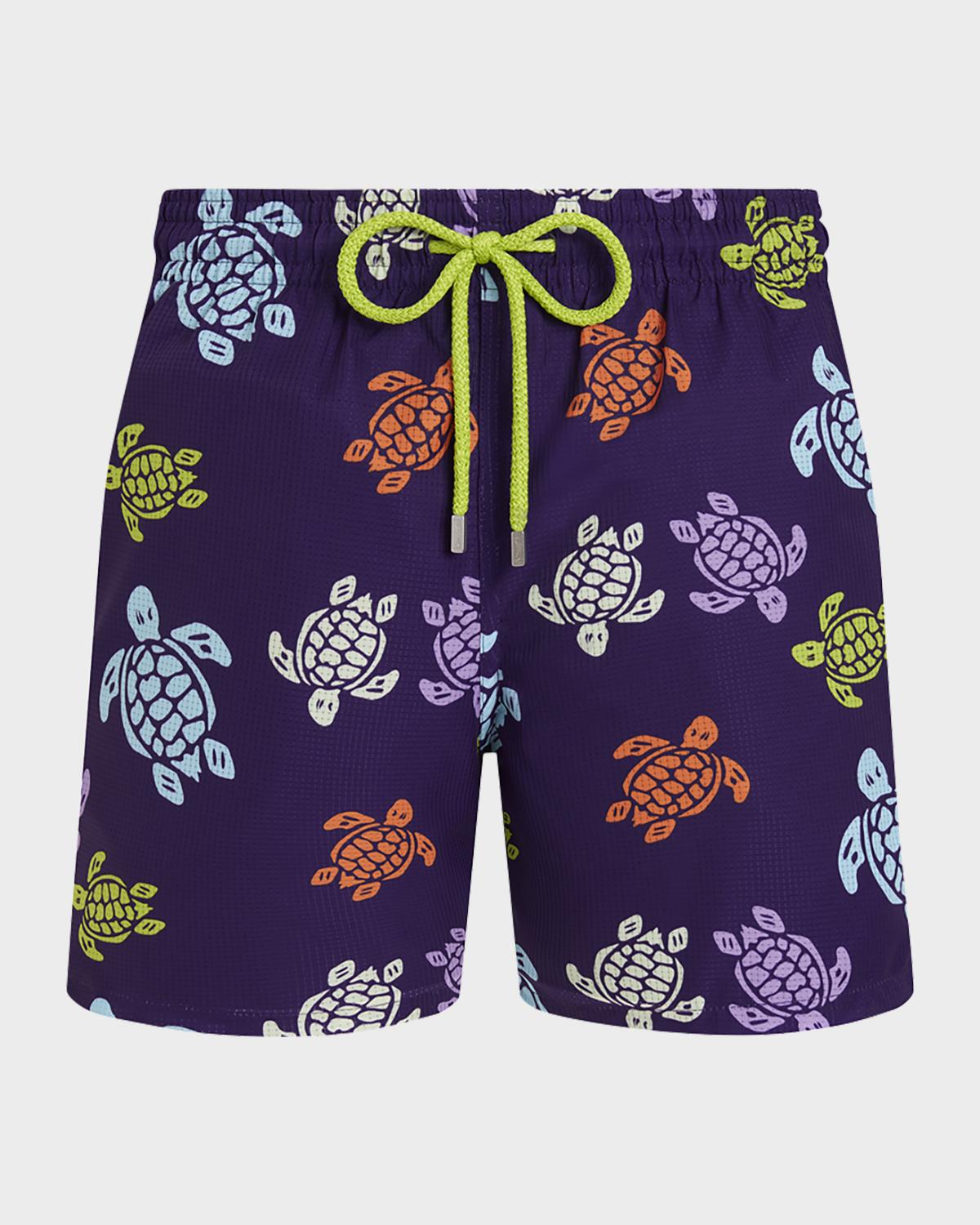 Vilebrequin Men's Tortues Micro-Perforated Ultra-Light Swim Trunks