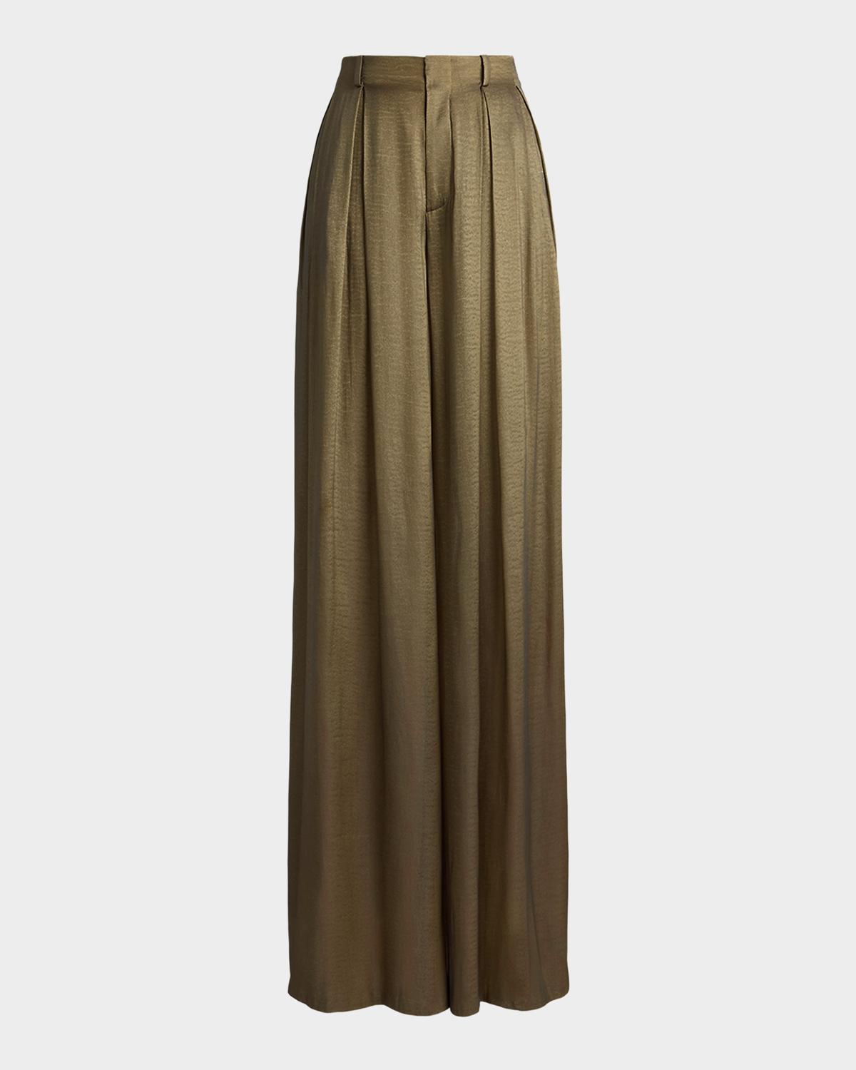 Ralph Lauren Collection Greer Lamé Pleated Pants