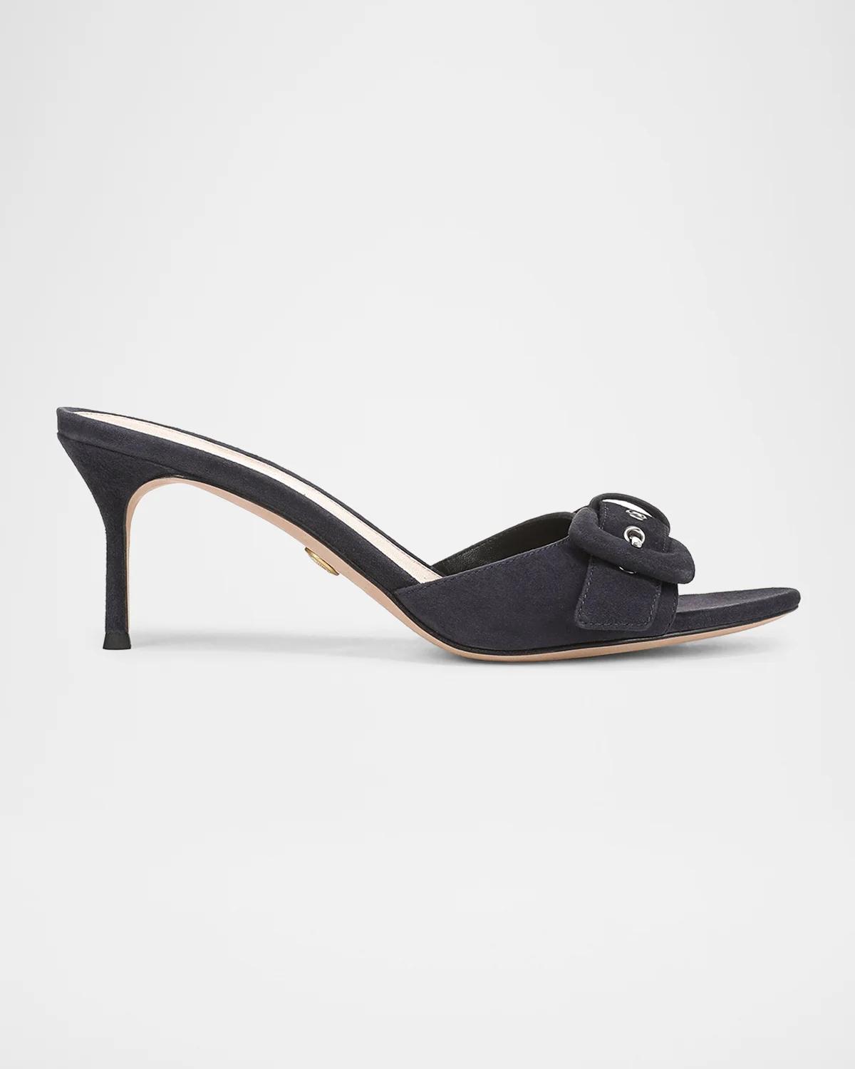 Veronica Beard Tia Buckle Sandal Navy