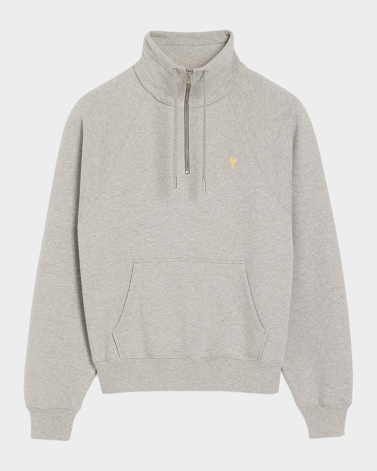 Ami Paris en 's icro-Ami de Coeur Funnel Neck Half-Zip Hoodie | Thumbnail 4 Ami Paris en 's icro-Ami de Coeur Funnel Neck Half-Zip Hoodie | Thumbnail 4
