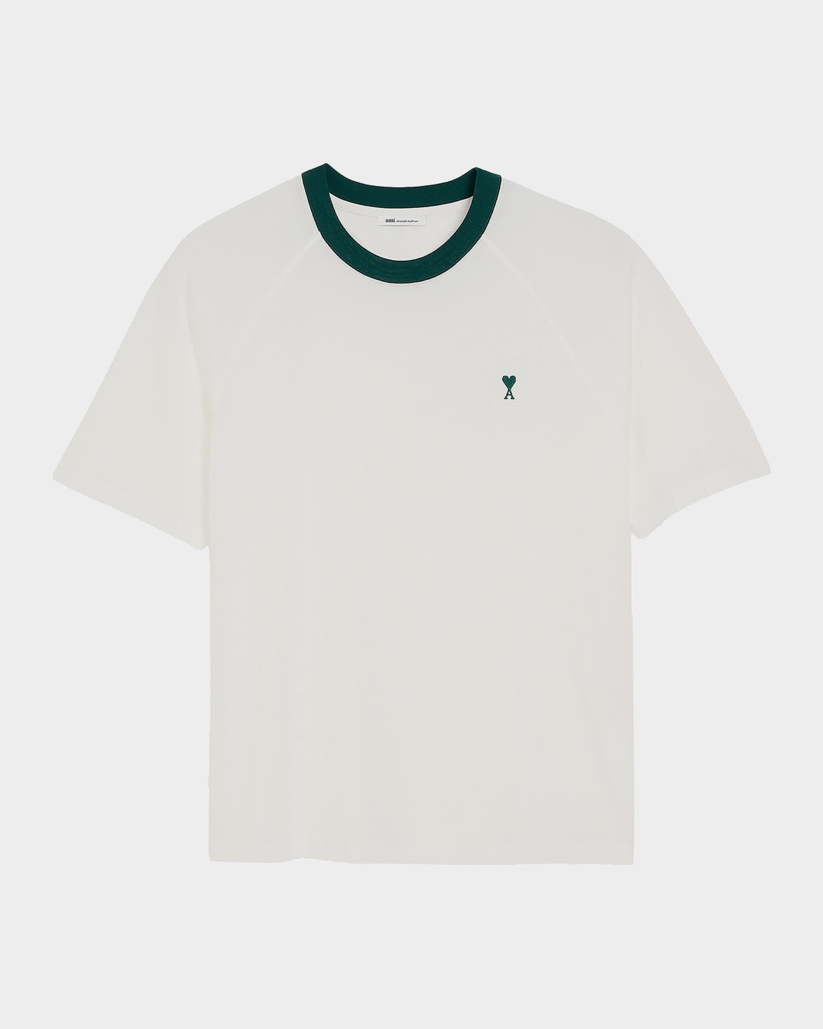 Ami Paris Men 's Cotton Embroidered Ami De Coeur Crewneck T-Shirt | Thumbnail 4 Ami Paris Men 's Cotton Embroidered Ami De Coeur Crewneck T-Shirt | Thumbnail 4