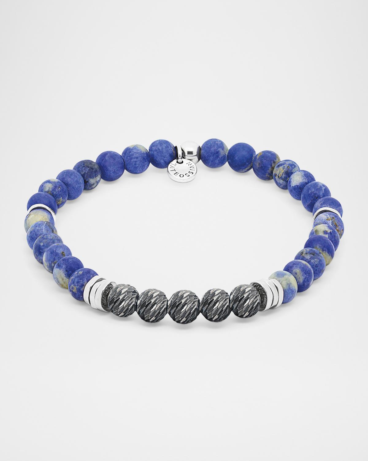 Men & apos;s Stonehenge Graffiato Sodalite Beaded Bracelet